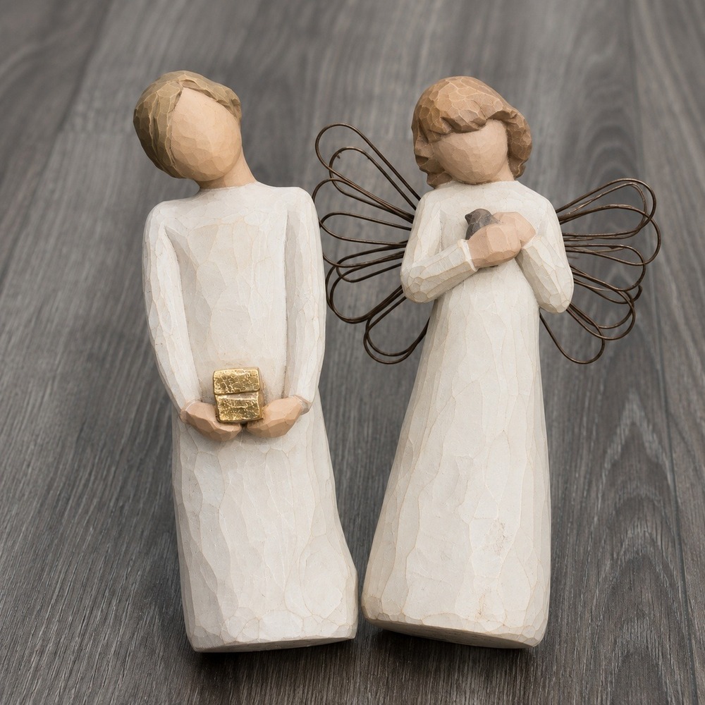 Willow Tree Angel of Healing Spirit of Giving Figurine Set Susan Lordi Excellent